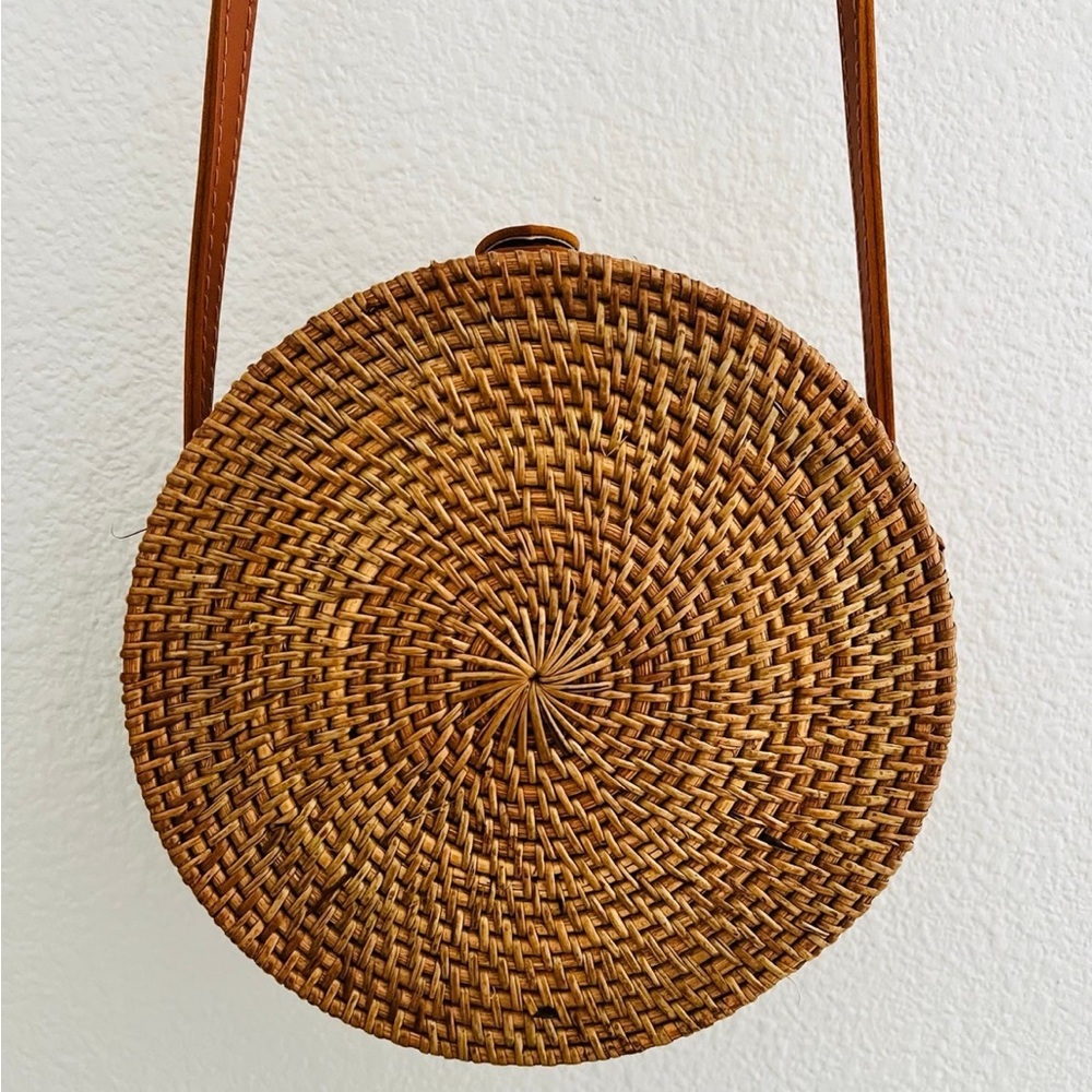 Handwoven Round Rattan Bag